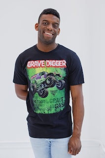 Foto 4 | Foto 4 | Camiseta Para Hombre Grave Digger De Monster Jam Grave Digger, Negra, Talla Xxl - Venta Internacional.