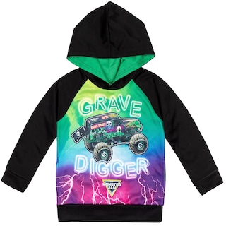 Foto 1 | Foto 1 | Sudadera Con Capucha Monster Jam Trucks Grave Digger Big Boys, Negro/verde - Venta Internacional.