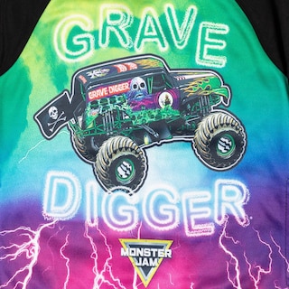 Foto 3 | Foto 3 | Sudadera Con Capucha Monster Jam Trucks Grave Digger Big Boys, Negro/verde - Venta Internacional.