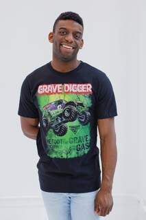 Foto 4 | Foto 4 | Camiseta Monster Jam Grave Digger Negra Para Hombre - M - Venta Internacional.
