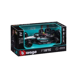 Foto 4 | Foto 4 | Coche Burago F1 Mercedes W15 2024 a Escala 1:43 #44 Hamilton Die Cast Detallado