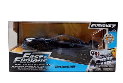 Foto 6 | Foto 6 | Coche Jada Toys Fast & Furious Nissan GTR Azul 1:24 - Venta Internacional
