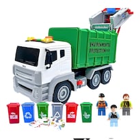 Camión Lab.g De Basura Juguetes Verde Blanco 158 Pz