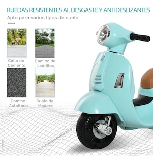 Foto 3 | Foto 3 | Moto Eléctrica Confety World Mini Vespa H1 Montable De Pedal Menta