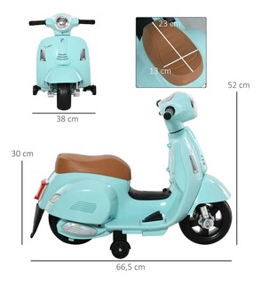 Foto 5 | Foto 5 | Moto Eléctrica Confety World Mini Vespa H1 Montable De Pedal Menta