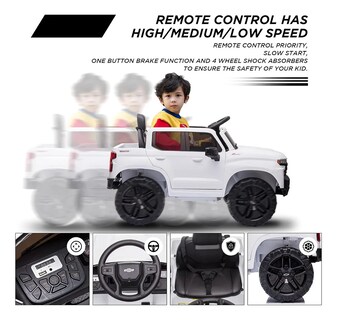 Foto 2 | Foto 2 | Montable Eléctrico De Niños Starkids Bdm0928 Amortiguadores Blanco