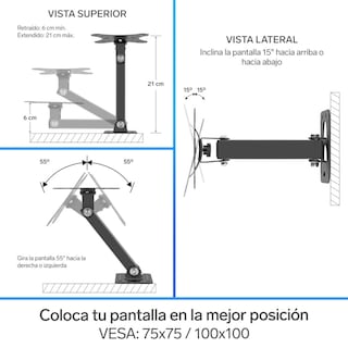 Foto 4 | Foto 4 | Soporte Steren para Pantallas de 10'' a 27'' con Brazo Articulado