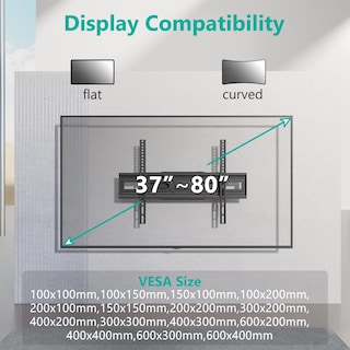 Foto 2 | Foto 2 | Soporte De Pared Para Tv Wali Ftm-3 Full Motion 32-80 Pulgadas, 40 X 40 Cm, 40 Kg - Venta Internacional.