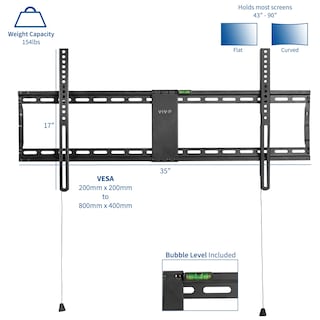 Foto 2 | Foto 2 | Soporte De Pared Vivo Ultra Heavy Duty Para Pantallas De 43 A 90 Pulgadas - Venta Internacional.