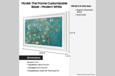 Foto 4 | Foto 4 | Bisel Personalizable Blanco Para Tv Samsung The Frame 32'' 2023 - Venta Internacional.