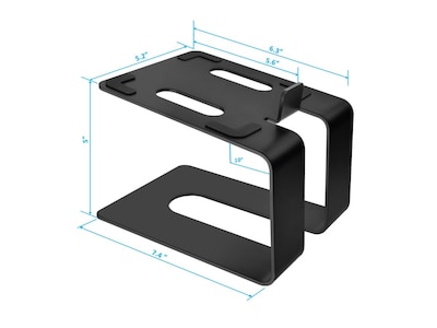 Foto 4 | Foto 4 | Estantería De Escritorio De Metal Inclinada Monoprice Con Soportes Para Altavoces - Venta Internacional.