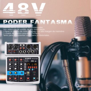 Foto 3 | Foto 3 | Interfaz De Mezclador De Sonido Para Dj Bomge De 4 Canales Con Mp3 Usb Bluetooth - Venta Internacional.