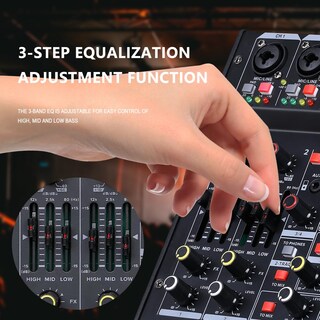 Foto 3 | Foto 3 | Mezclador De Audio Bomge 04m De 4 Canales Con Usb Bluetooth 24 Efectos - Venta Internacional.