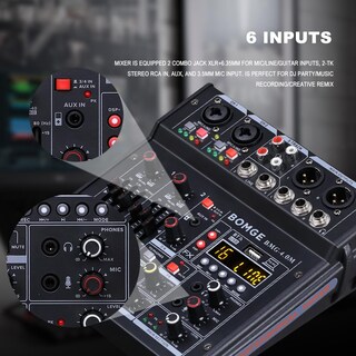 Foto 5 | Foto 5 | Mezclador De Audio Bomge 04m De 4 Canales Con Usb Bluetooth 24 Efectos - Venta Internacional.