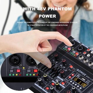 Foto 7 | Foto 7 | Mezclador De Audio Bomge 04m De 4 Canales Con Usb Bluetooth 24 Efectos - Venta Internacional.