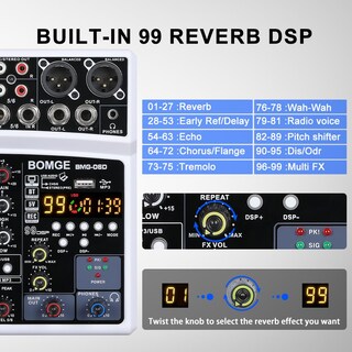 Foto 2 | Foto 2 | Mezclador De Sonido De Audio Bomge Consola De Mezclas Digital Para Dj De 6 Canales - Venta Internacional.