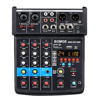 Foto 1 | Foto 1 | Interfaz De Mezclador De Sonido Para Dj Bomge De 4 Canales Con Mp3 Usb Bluetooth - Venta Internacional.