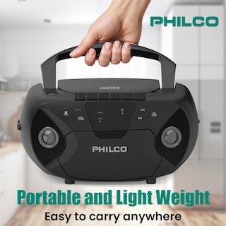 Foto 6 | Foto 6 | Reproductor De Cd Portátil, Reproductor De Casetes Boombox Combo Philco - Venta Internacional.