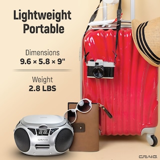 Foto 4 | Foto 4 | Boombox Portátil Craig Cd6925 Con Bluetooth De Carga Superior, Color Plateado - Venta Internacional.