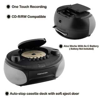 Foto 4 | Foto 4 | Reproductor De Cd Portátil Memorex Am/fm Con Casete Negro - Venta Internacional.