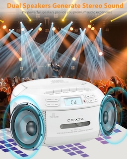 Foto 5 | Foto 5 | Reproductor De Cd, Reproductor De Casetes Boombox Combo Greadio Con Bluetooth - Venta Internacional.