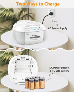 Foto 7 | Foto 7 | Reproductor De Cd, Reproductor De Casetes Boombox Combo Greadio Con Bluetooth - Venta Internacional.