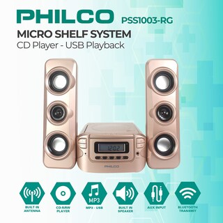 Foto 2 | Foto 2 | Sistema De Estantería Estéreo Philco Compact Cd Con Bluetooth Rose Gold - Venta Internacional.