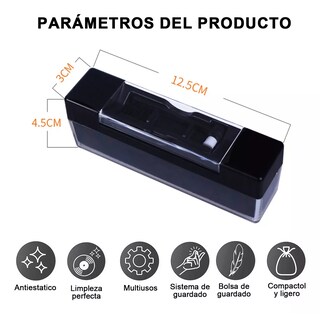 Foto 3 | Foto 3 | Cepillo De Limpieza De Franela Para Discos De Vinilo Eo Safe Imports Esi-16150 Negro