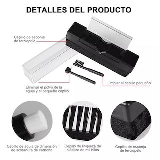 Foto 4 | Foto 4 | Cepillo De Limpieza De Franela Para Discos De Vinilo Eo Safe Imports Esi-16150 Negro