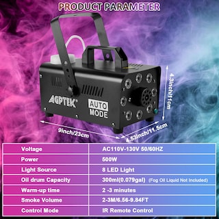 Foto 6 | Foto 6 | Máquina De Humo Agptek 500w 2000cfm Con 13 Luces Led - Venta Internacional.