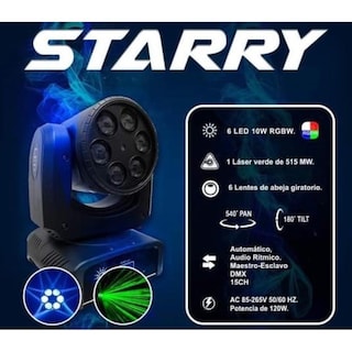Foto 7 | Foto 7 | Combo 4 Cabezas Moviles Starry Laser + Kaledoiscopio