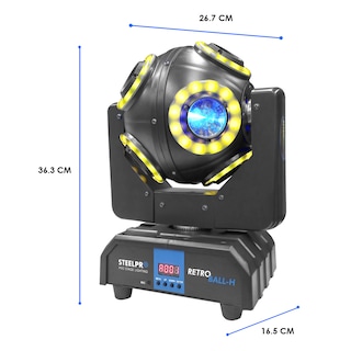 Foto 4 | Foto 4 | Cabeza Móvil Led Beam Aro Smd 8x10 Steelpro Retroball Rgbw