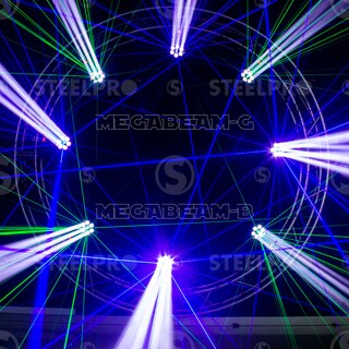 Foto 4 | Foto 4 | Luces Led Profesional Case Con 2 Cabezas Robóticas Rgbw + Laser Verde Laser Azul Dj/escenario Dmx - Steelpro