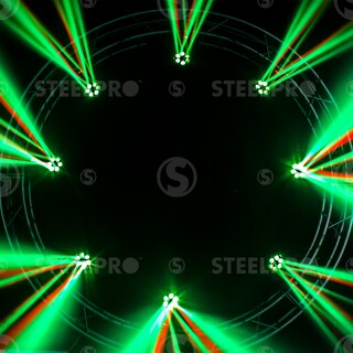 Foto 5 | Foto 5 | Luces Led Profesional Case Con 2 Cabezas Robóticas Rgbw + Laser Verde Laser Azul Dj/escenario Dmx - Steelpro