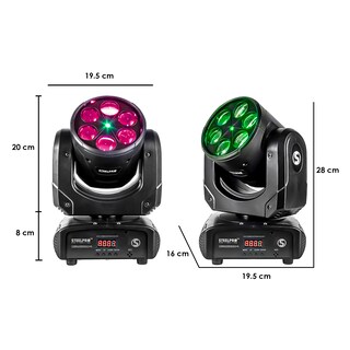 Foto 6 | Foto 6 | Luces Led Profesional Case Con 2 Cabezas Robóticas Rgbw + Laser Verde Laser Azul Dj/escenario Dmx - Steelpro