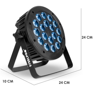 Foto 4 | Foto 4 | Cañon Par Led Luces Para Dj 18x15 Watts Rgbw+ambar Steelpro