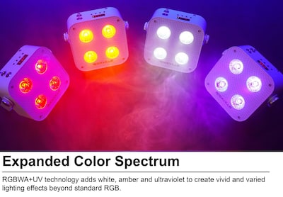 Foto 5 | Foto 5 | Lámpara Led De Lavado Rockville Rf4 V2 Rgbwa+uv, Paquete De 4 Unidades, Color Blanco - Venta Internacional.