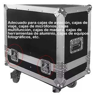 Foto 5 | Foto 5 | 8 Piezas Broches Mediano Cromado Para Fabricar Flight Case Belug, Plata