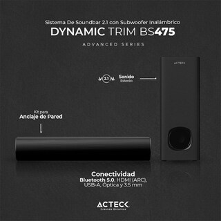 Foto 3 | Foto 3 | Barra de Sonido Acteck Dynamic Trim Bs475 Ac-935227 color Negro