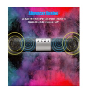 Foto 2 | Foto 2 | Barra de Sonido Belug con Bluetooth Altavoces Recargable Negra