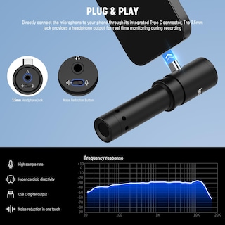 Foto 3 | Foto 3 | Micrófono Usb C Neewer Km17 Pro Con Cancelación De Ruido Y Soporte Shock - Venta Internacional.