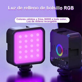 Foto 2 | Foto 2 | Luz De Vídeo Portátil Luz Rgb Relleno 2500k-9000k Con Trípod Eo Safe Imports Esi-14274 Negro