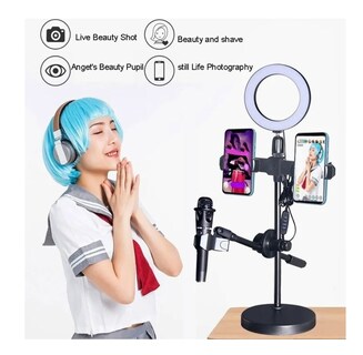 Foto 4 | Foto 4 | Kit De Anillos De Luz Para Fotografía Con Soporte Para Teléfono Móvil Y Micrófono - Venta Internacional.