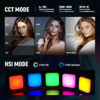 Foto 3 | Foto 3 | Lámpara De Vídeo Neewer Rgb62 Magnética Rgb Con Control De Aplicaciones, Paquete De 2 - Venta Internacional.