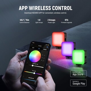 Foto 5 | Foto 5 | Lámpara De Vídeo Neewer Rgb62 Magnética Rgb Con Control De Aplicaciones, Paquete De 2 - Venta Internacional.