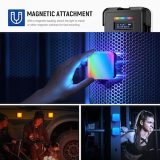 Foto 7 | Foto 7 | Lámpara De Vídeo Neewer Rgb62 Magnética Rgb Con Control De Aplicaciones, Paquete De 2 - Venta Internacional.