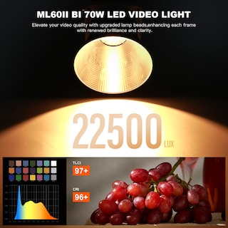 Foto 4 | Foto 4 | Lámpara De Vídeo Led Godox Ml60iibi 70w 2800-5600k Cri97+ - Venta Internacional.