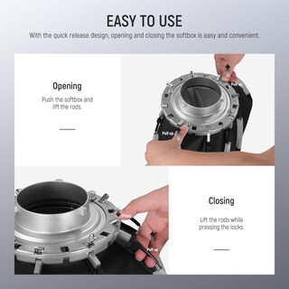 Foto 2 | Foto 2 | Soporte Bowens Octogonal Softbox Neewer Ns1p De 45 Cm Para Iluminación De Estudio - Venta Internacional.