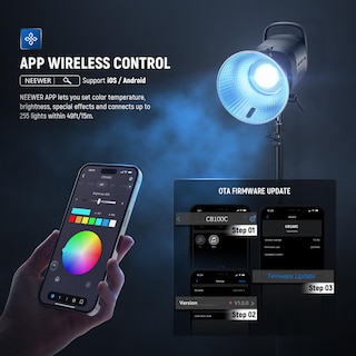 Foto 5 | Foto 5 | Lámpara Led De Vídeo Neewer Cb100c 130w Rgb 2700k-6500k Con Control - Venta Internacional.