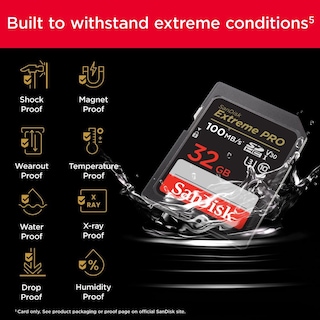 Foto 5 | Foto 5 | Tarjeta de Memoria SanDisk Extreme Pro SDHC 32 GB C10 U3 V30 4K UHD - Venta Internacional